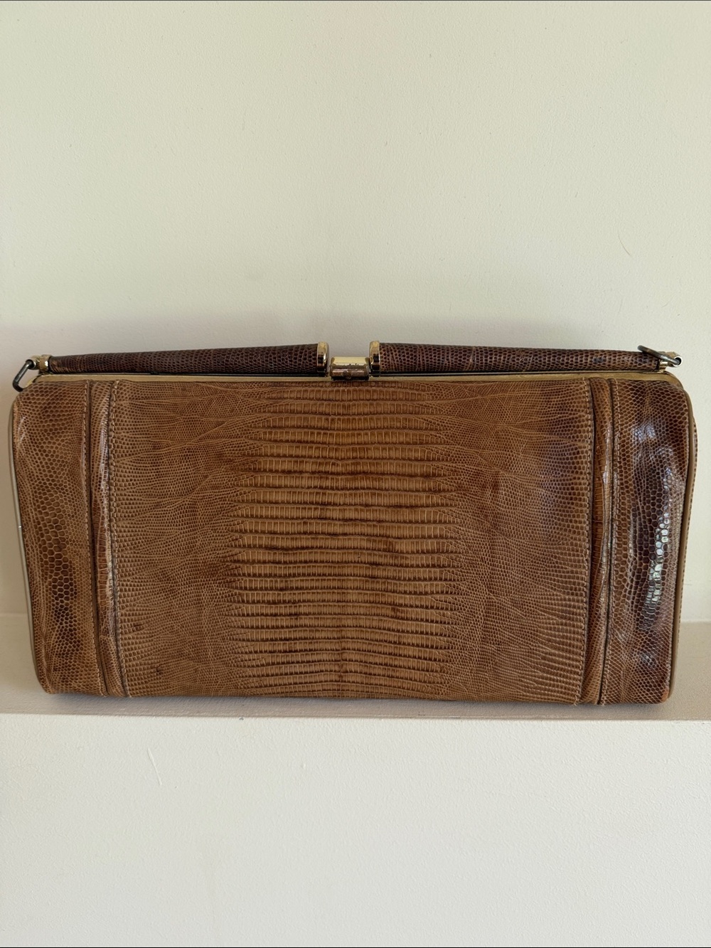Tegu Lizard clutch Vintage 1950s or 1960s